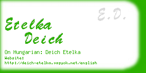 etelka deich business card